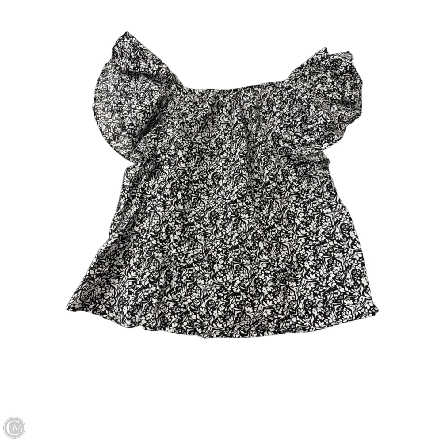 Top Short Sleeve By Universal Thread In Black & White, Size: S