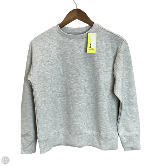 Athletic Top Long Sleeve Crewneck By All In Motion In Grey, Size: L