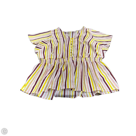 Top Short Sleeve By Lane Bryant In Striped Pattern, Size: 2x