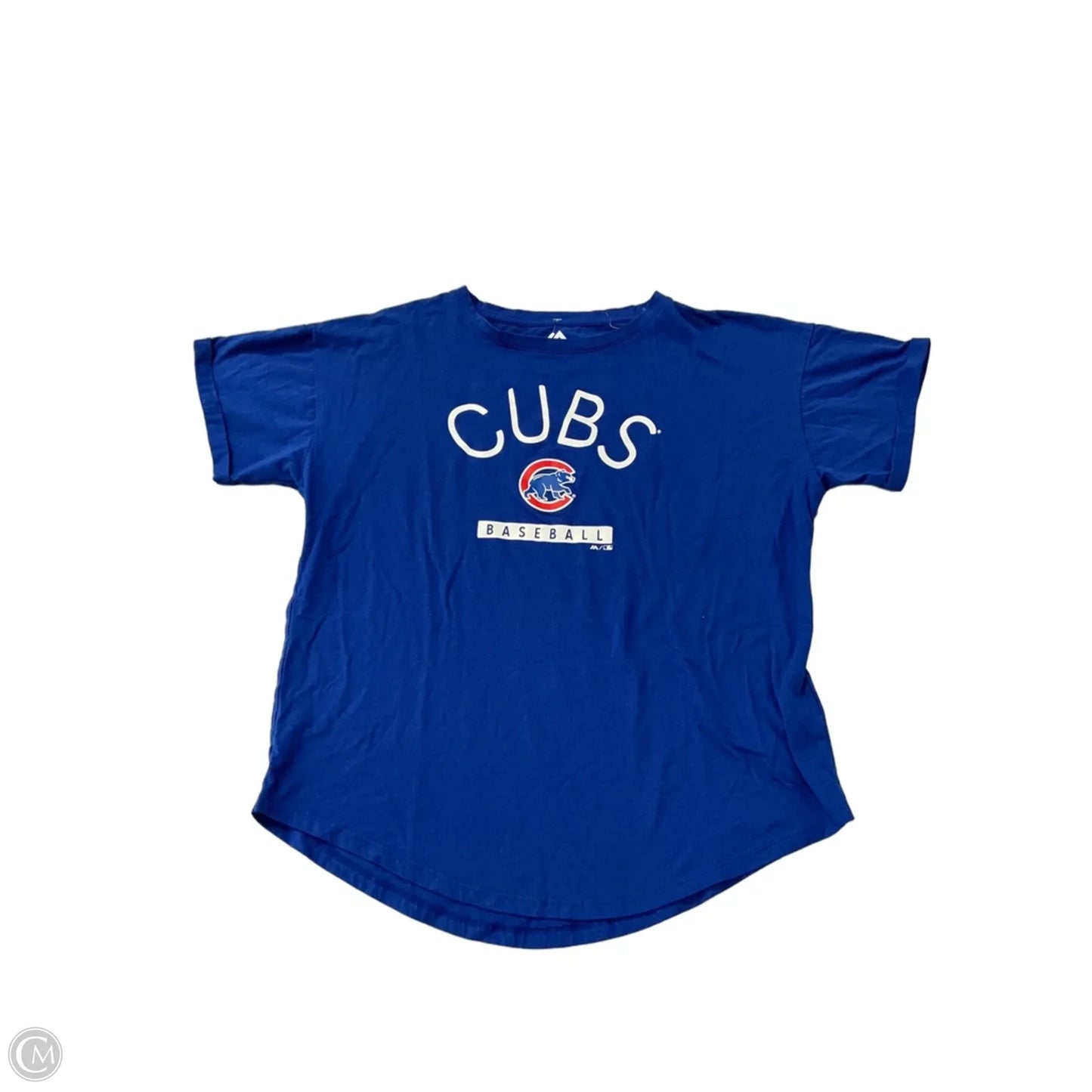 Top Short Sleeve Basic By Majestic In Blue & White, Size: L