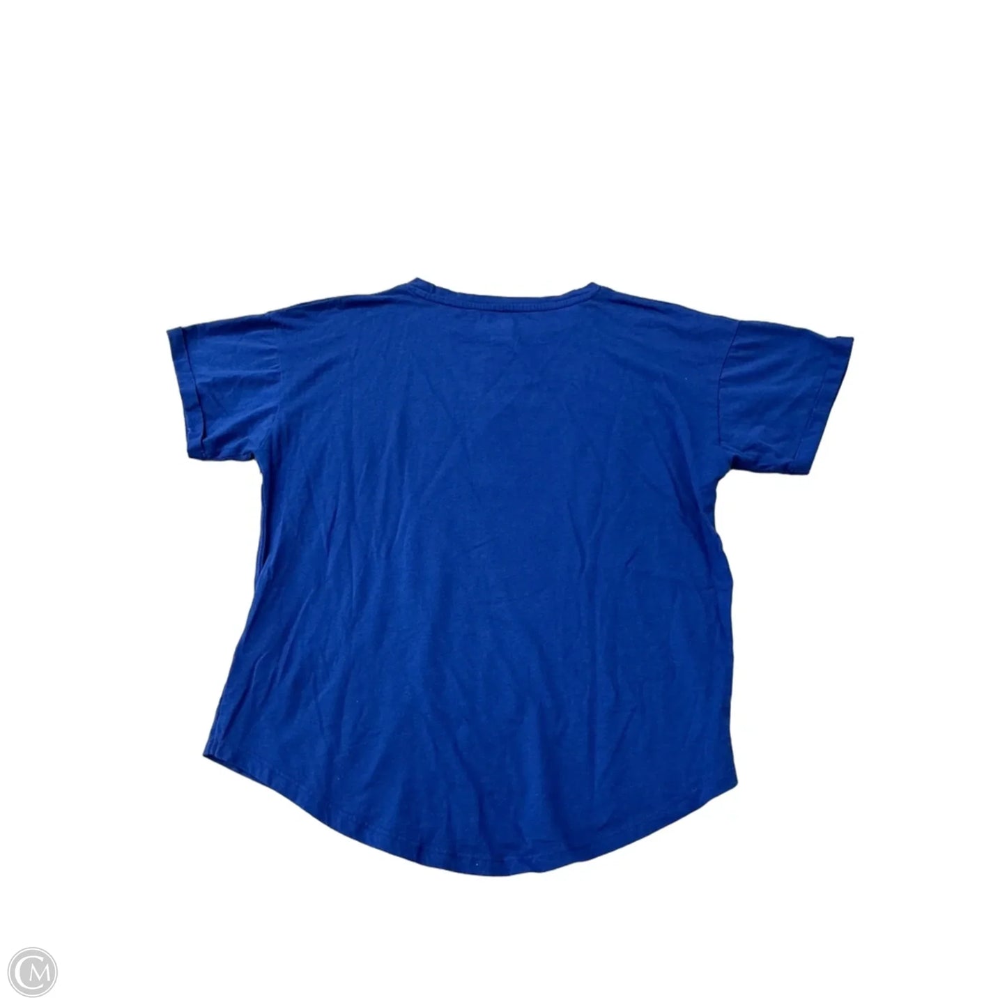 Top Short Sleeve Basic By Majestic In Blue & White, Size: L