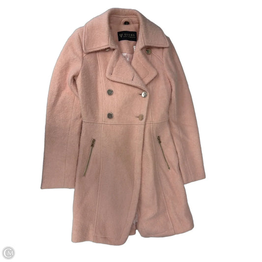 Coat Peacoat By Guess In Pink, Size: Xs
