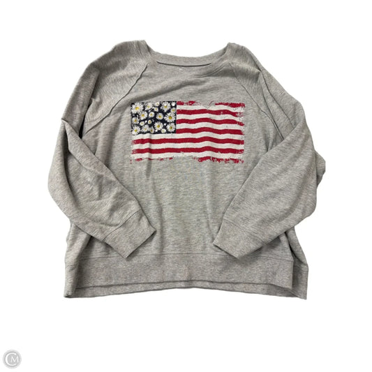 Top Long Sleeve By Maurices In Grey, Size: 2x