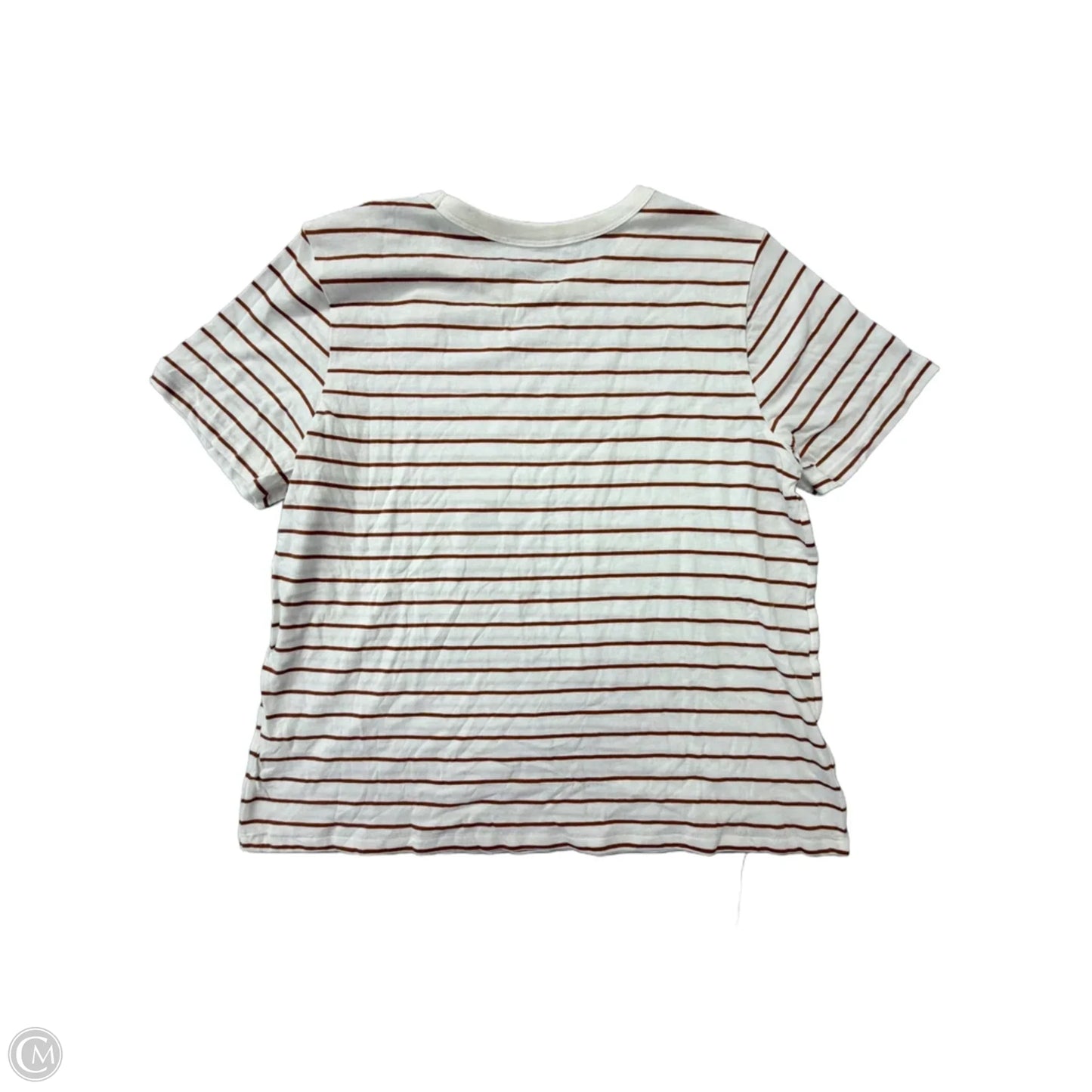 Top Short Sleeve Basic By Old Navy In Striped Pattern, Size: L