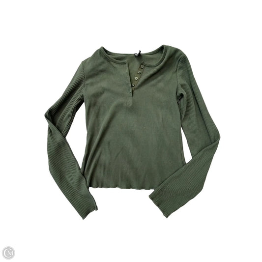 Top Long Sleeve By Dazy In Green, Size: M