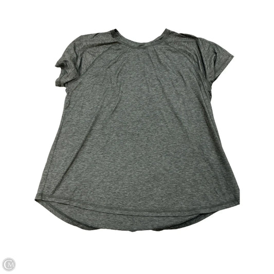 Athletic Top Short Sleeve By Tek Gear In Grey, Size: 1x