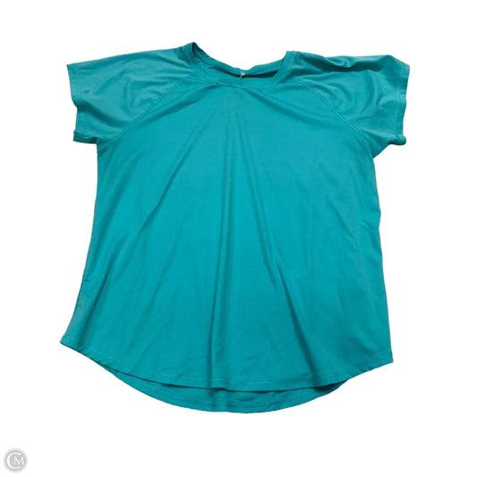 Athletic Top Short Sleeve By Tek Gear In Blue, Size: 1x