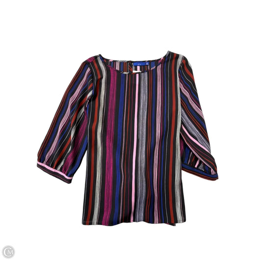 Top Long Sleeve By Apt 9 In Striped Pattern, Size: 1x