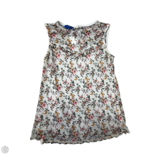 Top Sleeveless By Apt 9 In Floral Print, Size: S