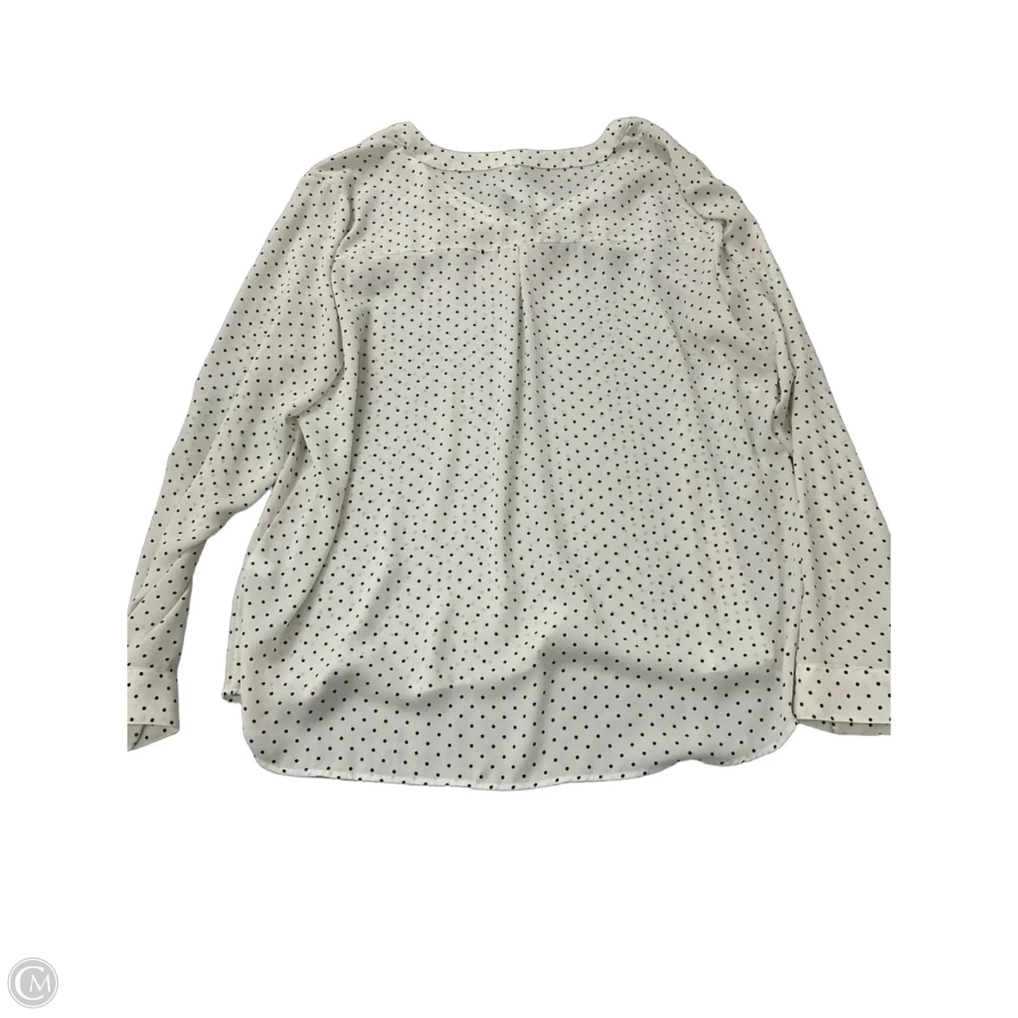 Top Long Sleeve By Maurices In Polkadot Pattern, Size: 1x