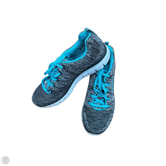 Shoes Athletic By Skechers In Blue & Grey, Size: 10