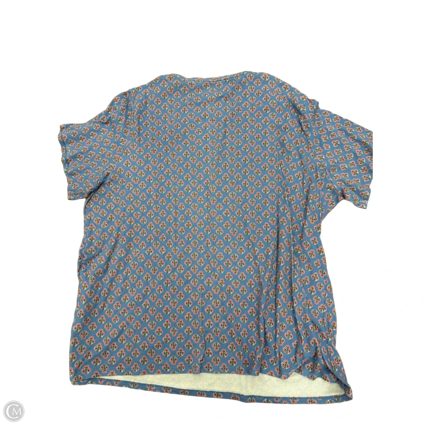 Top Short Sleeve Basic By Croft And Barrow In Floral Print, Size: 3x