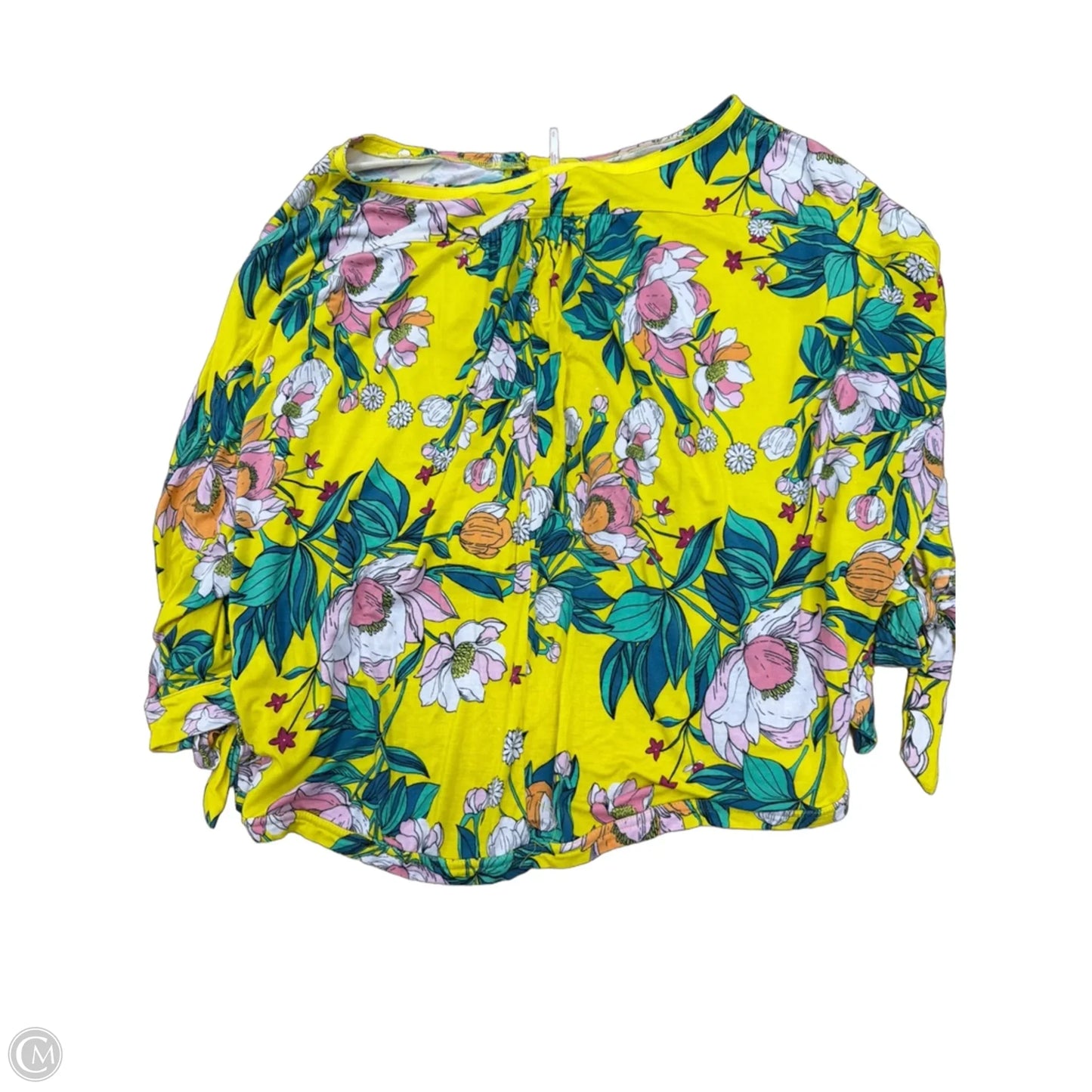 Top 3/4 Sleeve By Free People In Floral Print, Size: S