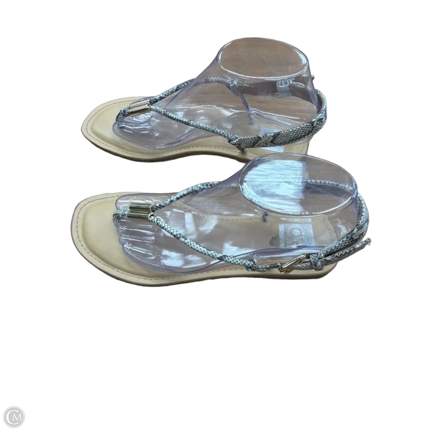 Sandals Flats By Dv In Snakeskin Print, Size: 8.5