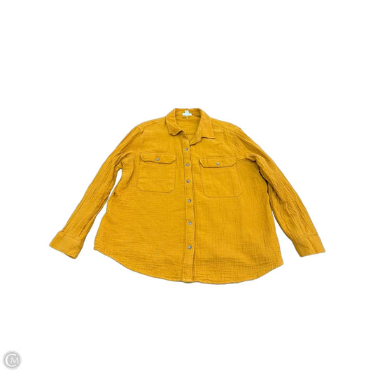 Top Long Sleeve By Ana In Yellow, Size: L