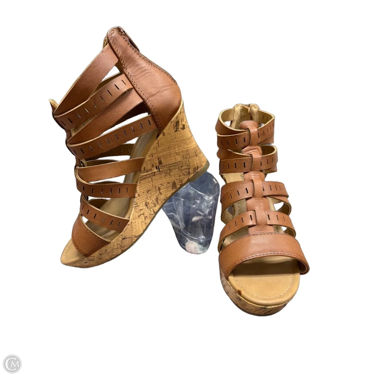 Sandals Heels Wedge By American Eagle In Brown, Size: 6.5