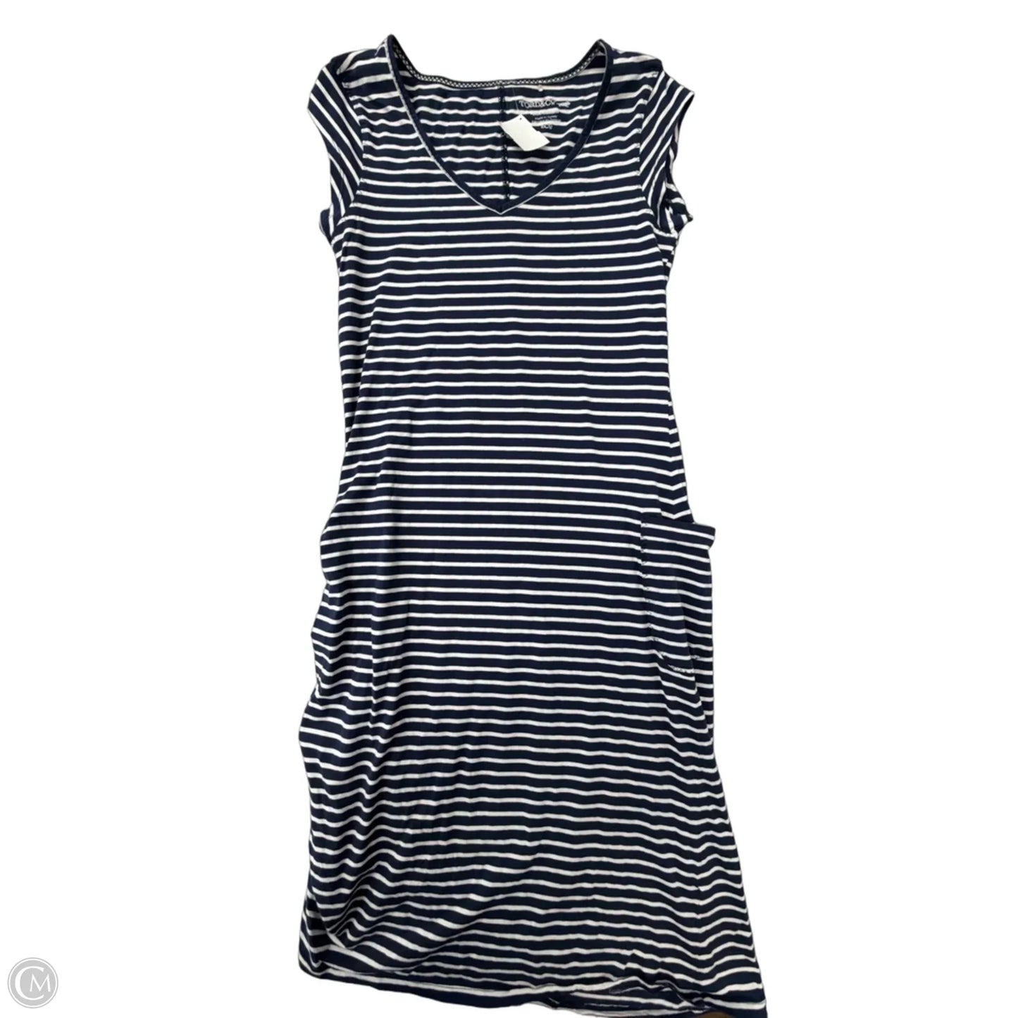 Dress Casual Midi By Toad & Co In Striped Pattern, Size: M