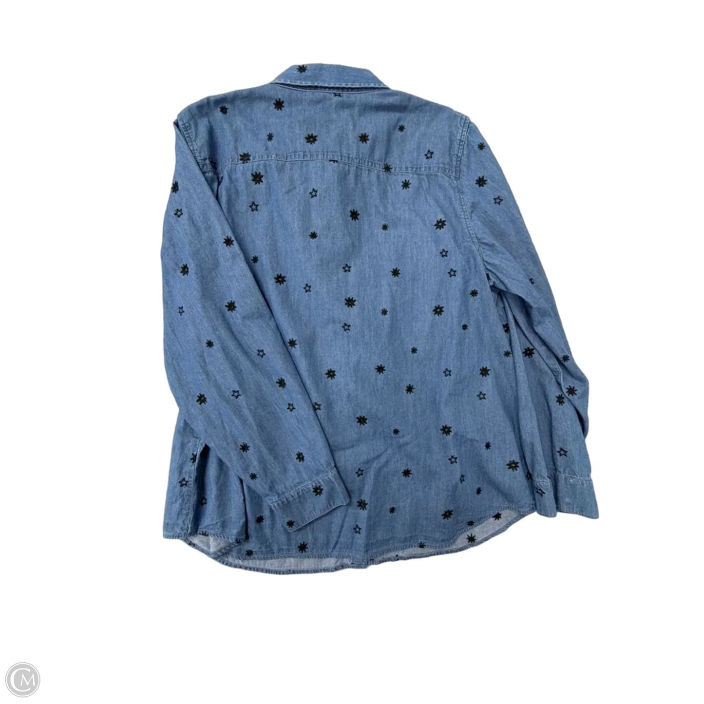 Top Long Sleeve By Coldwater Creek In Blue Denim, Size: Xl
