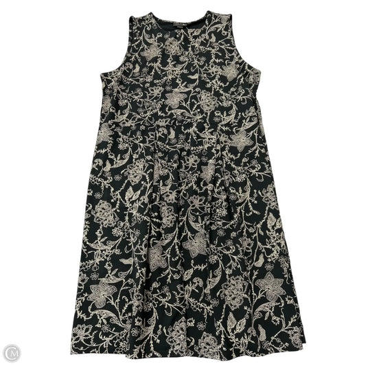 Dress Casual Midi By J. Jill In Black & Cream, Size: M