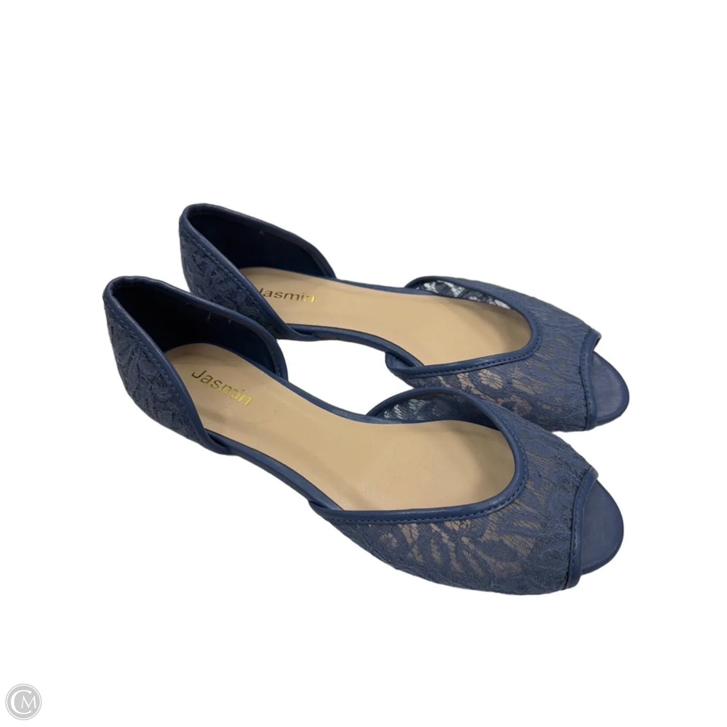 Sandals Flats By Clothes Mentor In Blue, Size: 7.5