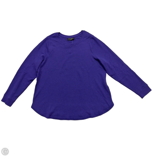 Top Long Sleeve By Lane Bryant In Purple, Size: 1x