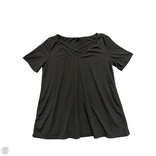 Top Short Sleeve By Shein In Black, Size: S
