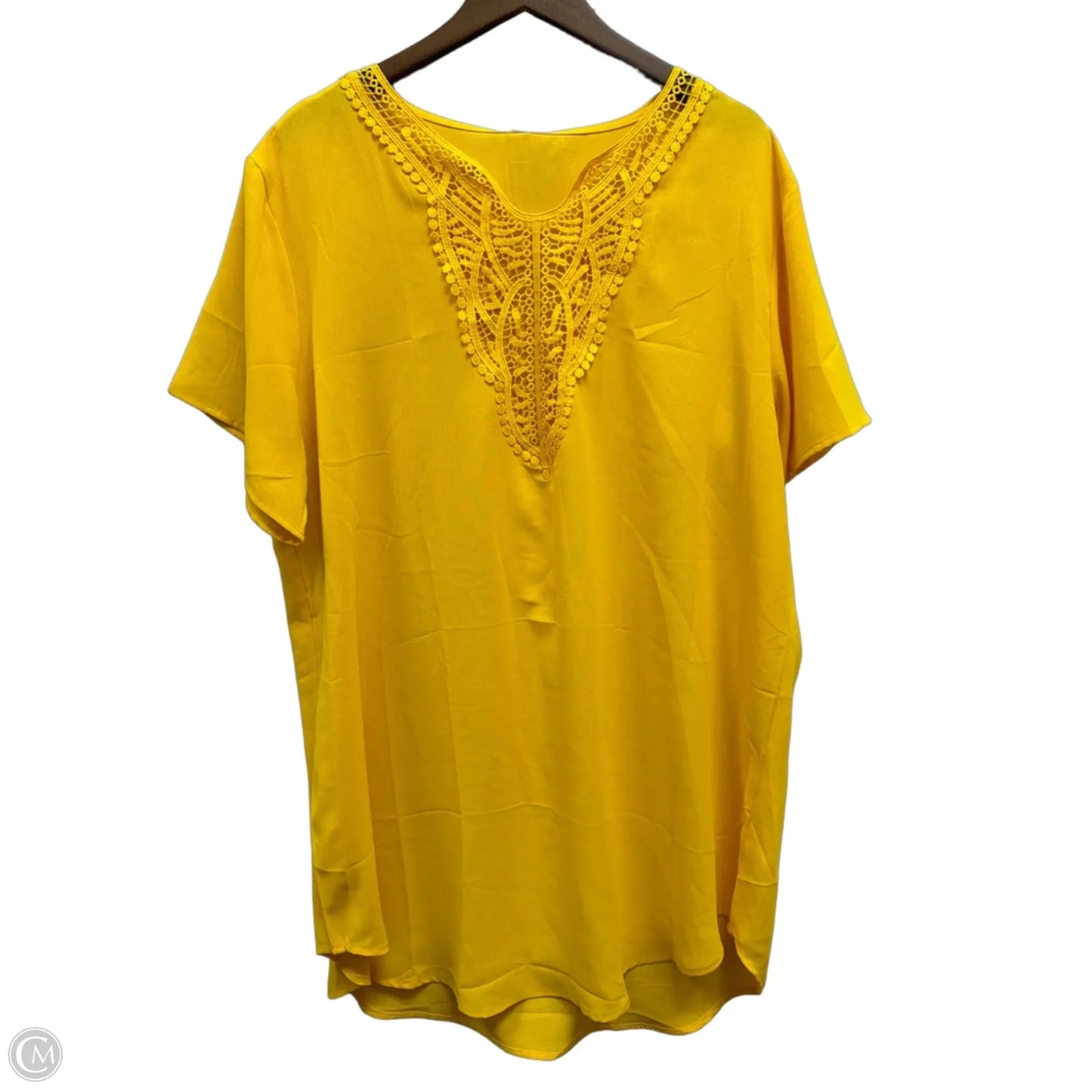 Dress Casual Midi By Cme In Yellow, Size: 2x