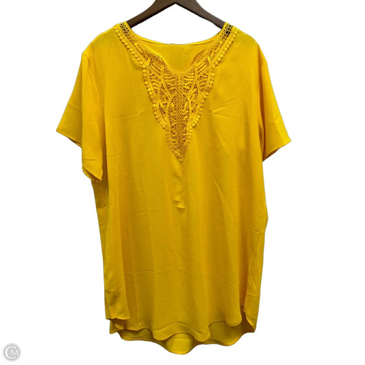 Dress Casual Midi By Cme In Yellow, Size: 2x