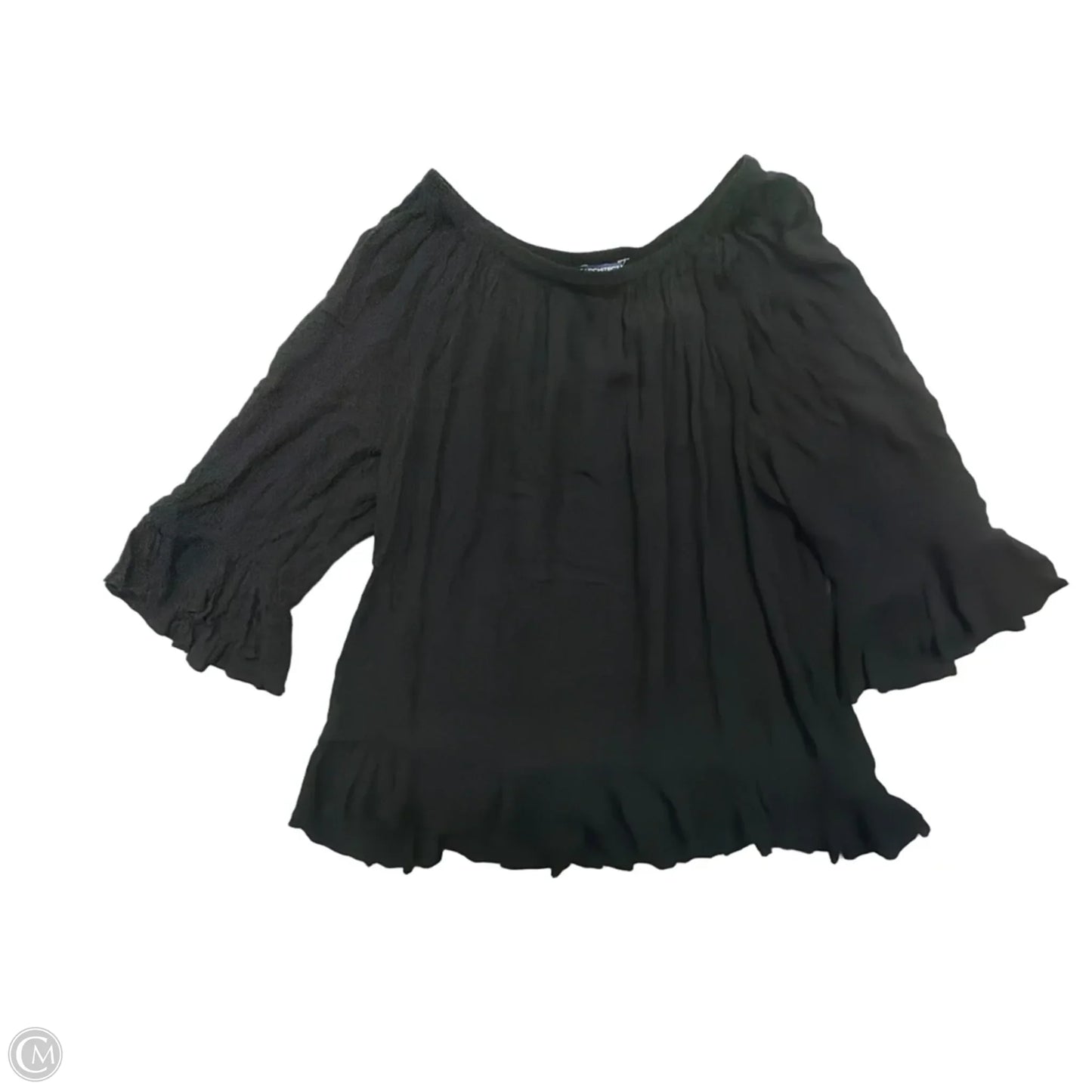 Top Long Sleeve By Clothes Mentor In Black, Size: 1x
