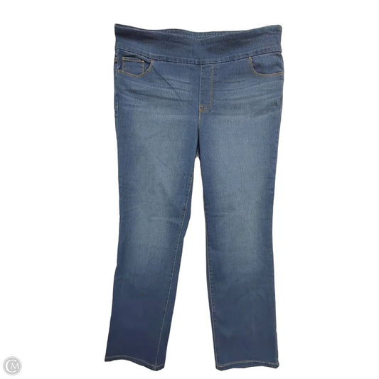 Jeans Straight By Bandolino In Blue Denim, Size: 16