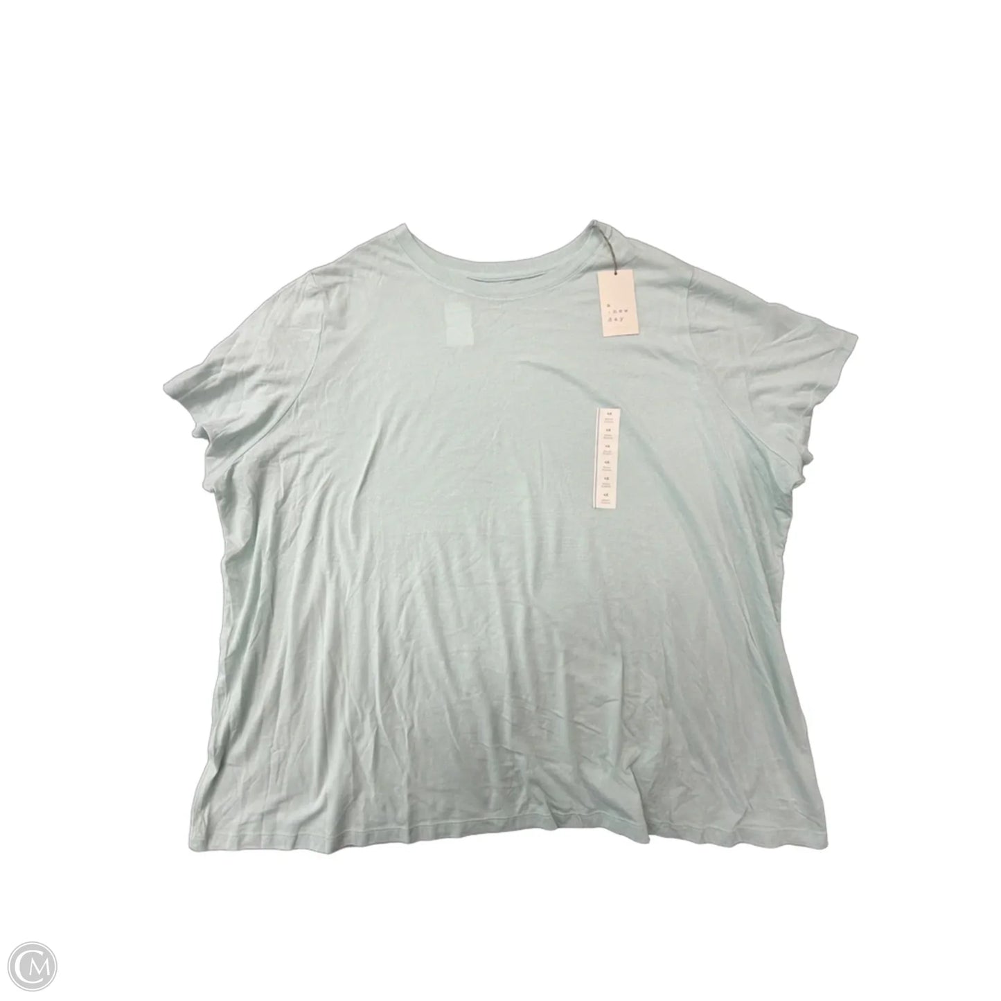 Top Short Sleeve Basic By A New Day In Green, Size: 4x