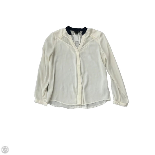 Top Long Sleeve By Metaphor In Cream, Size: M
