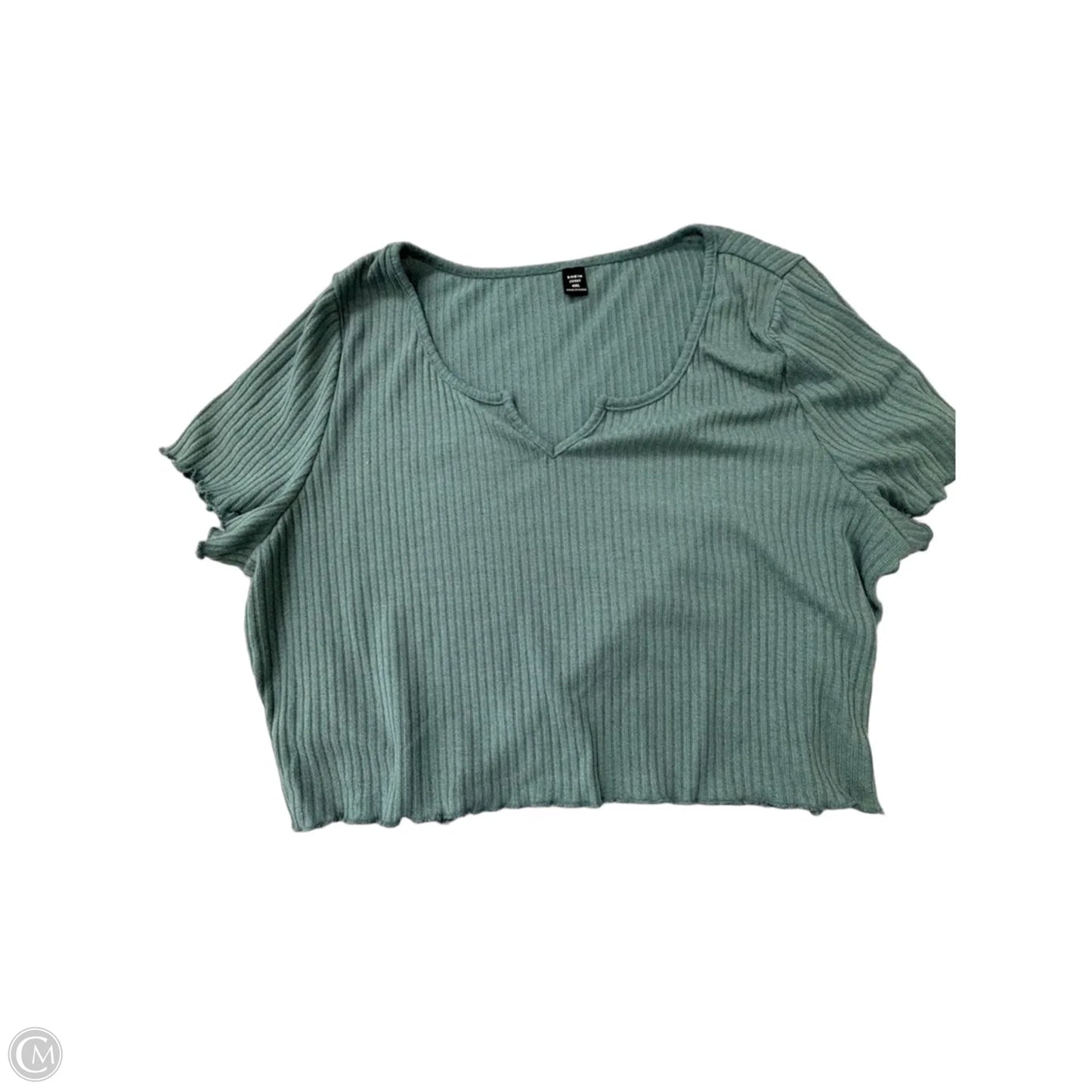 Top Short Sleeve By Shein In Green, Size: 4x