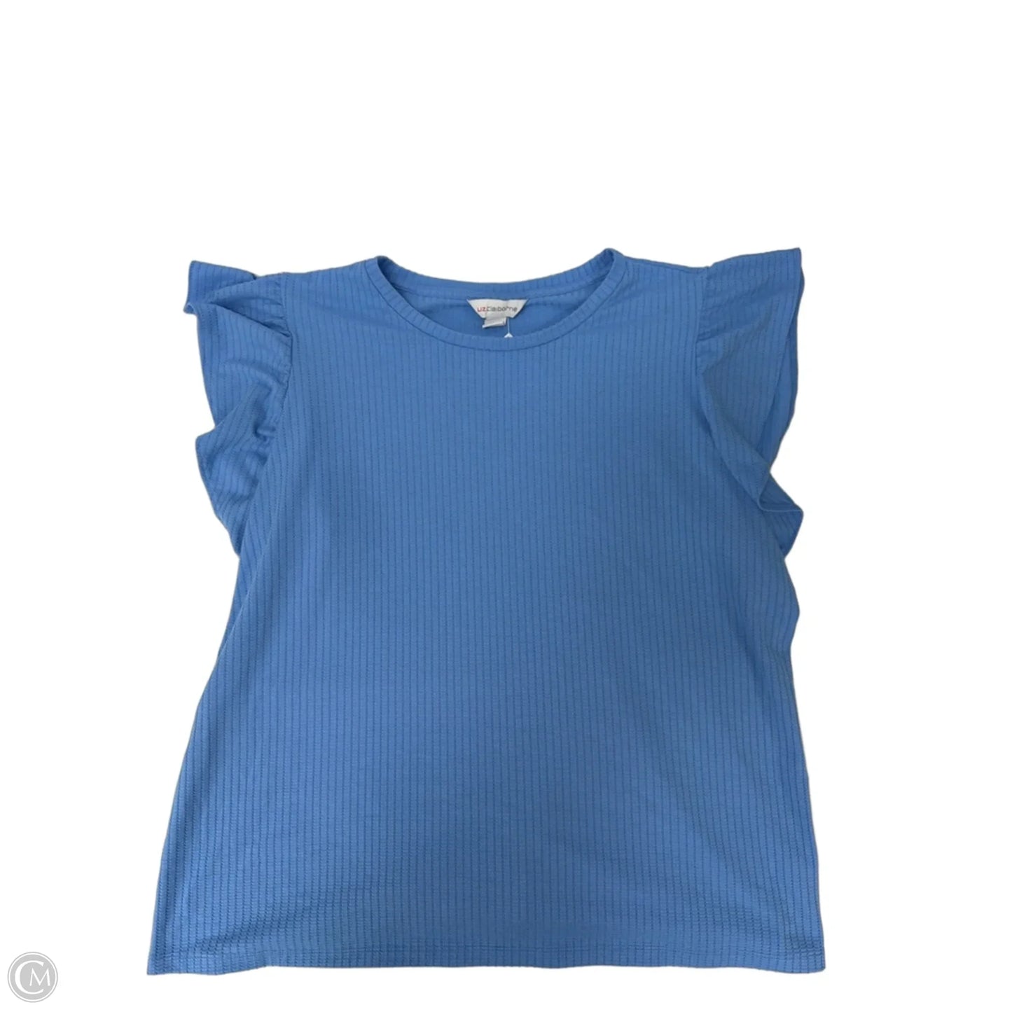 Top Short Sleeve By Liz Claiborne In Blue, Size: 1x