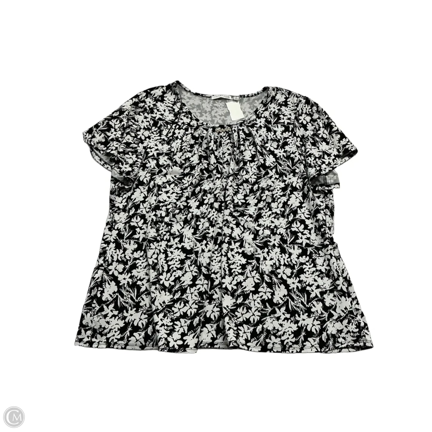 Top Short Sleeve By Notations In Black & White, Size: 3x