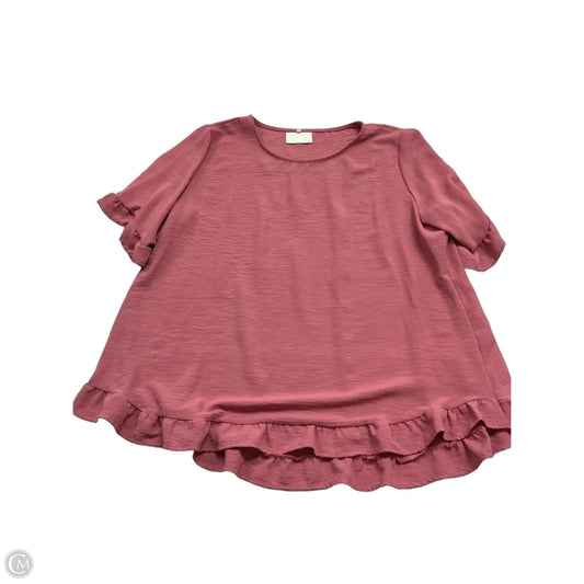 Top Short Sleeve By Clothes Mentor In Pink, Size: 5