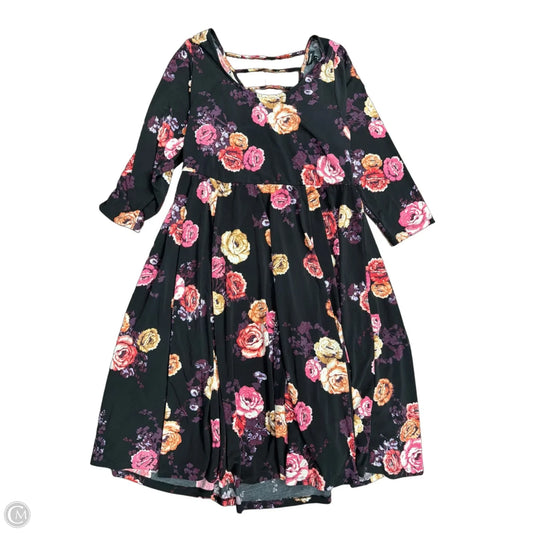 Dress Casual Midi By Torrid In Floral Print, Size: 1x
