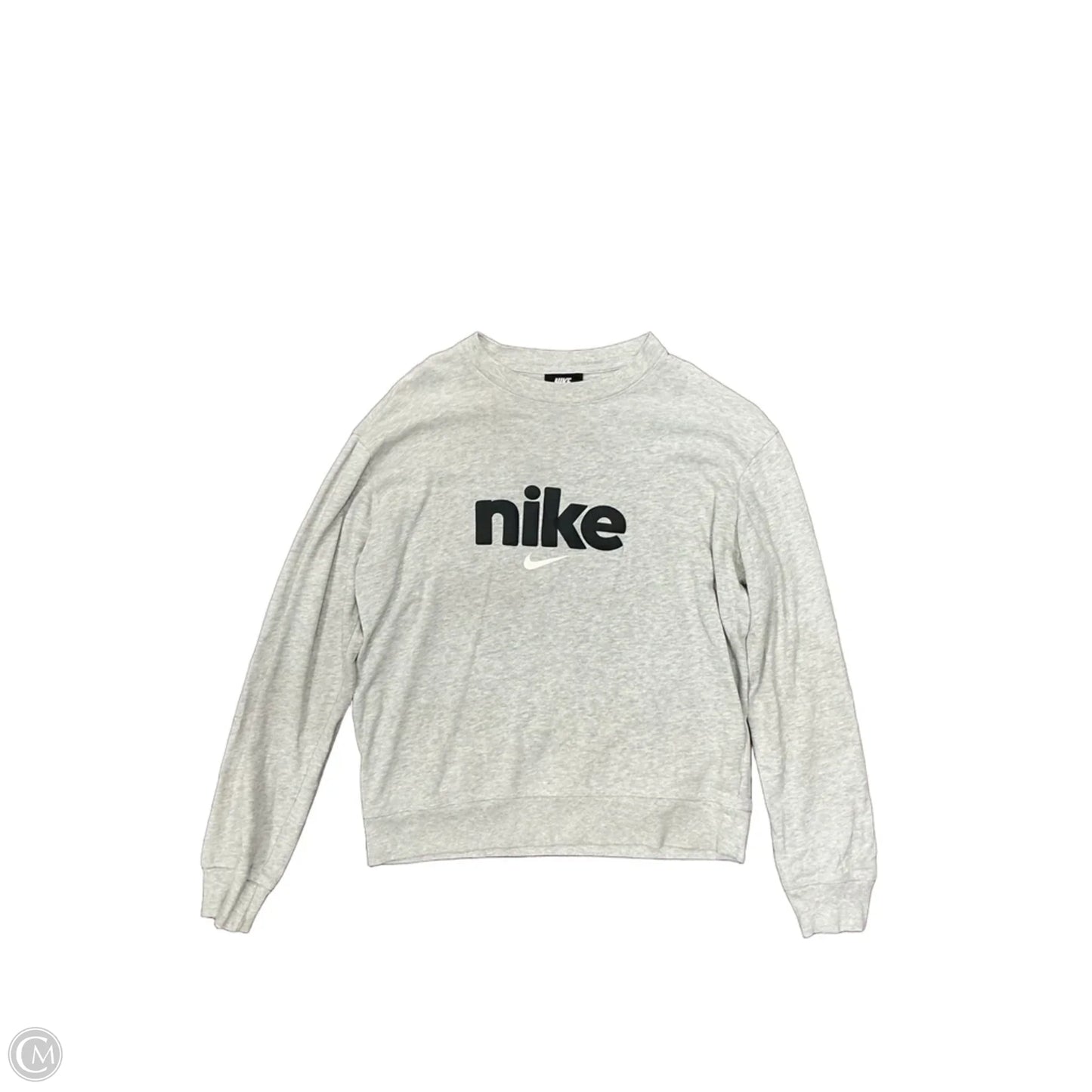 Top Long Sleeve By Nike Apparel In Grey, Size: S