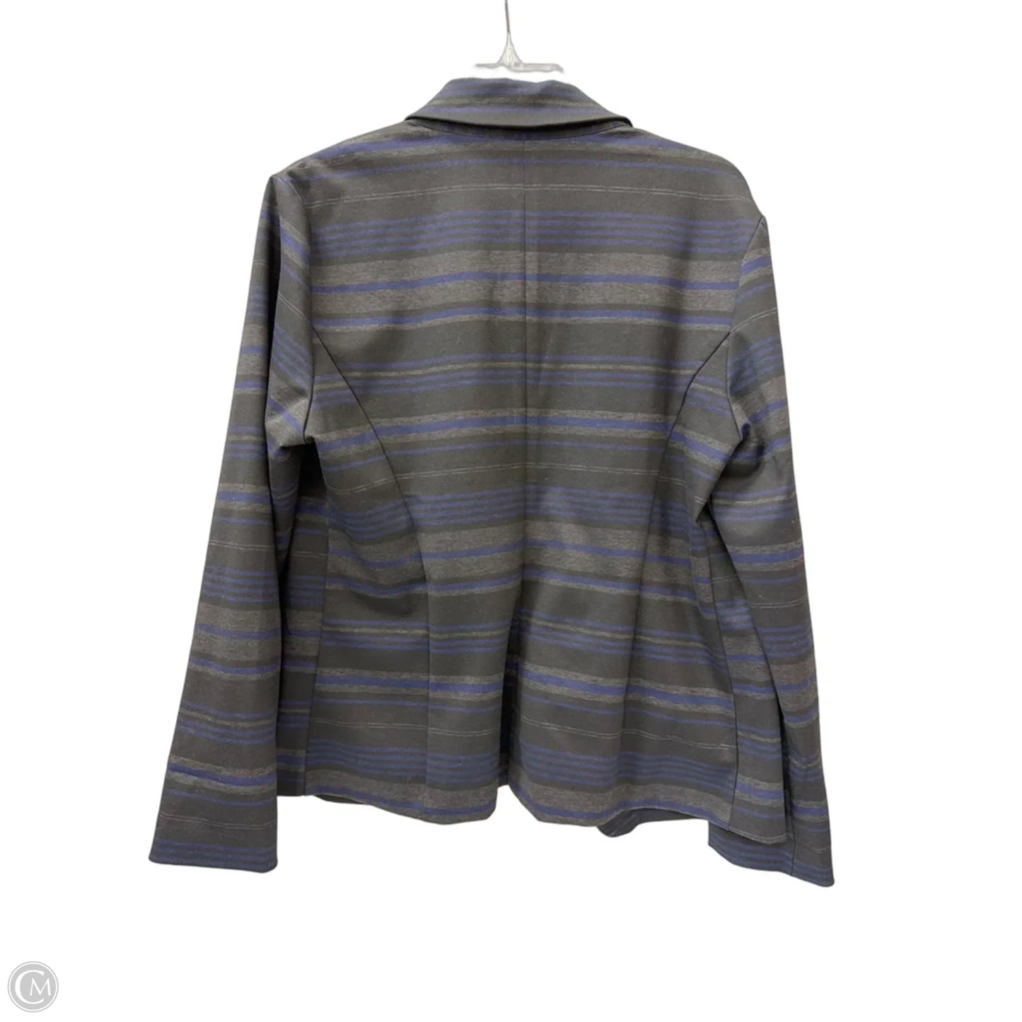 Blazer By Dressbarn In Black & Blue, Size: L