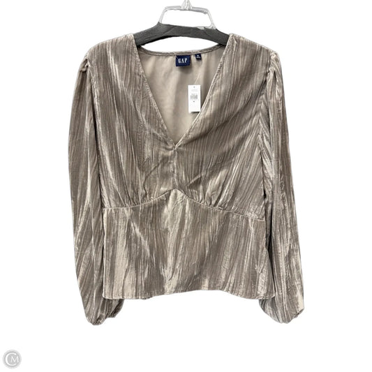 Top Long Sleeve By Gap In Grey, Size: Xl