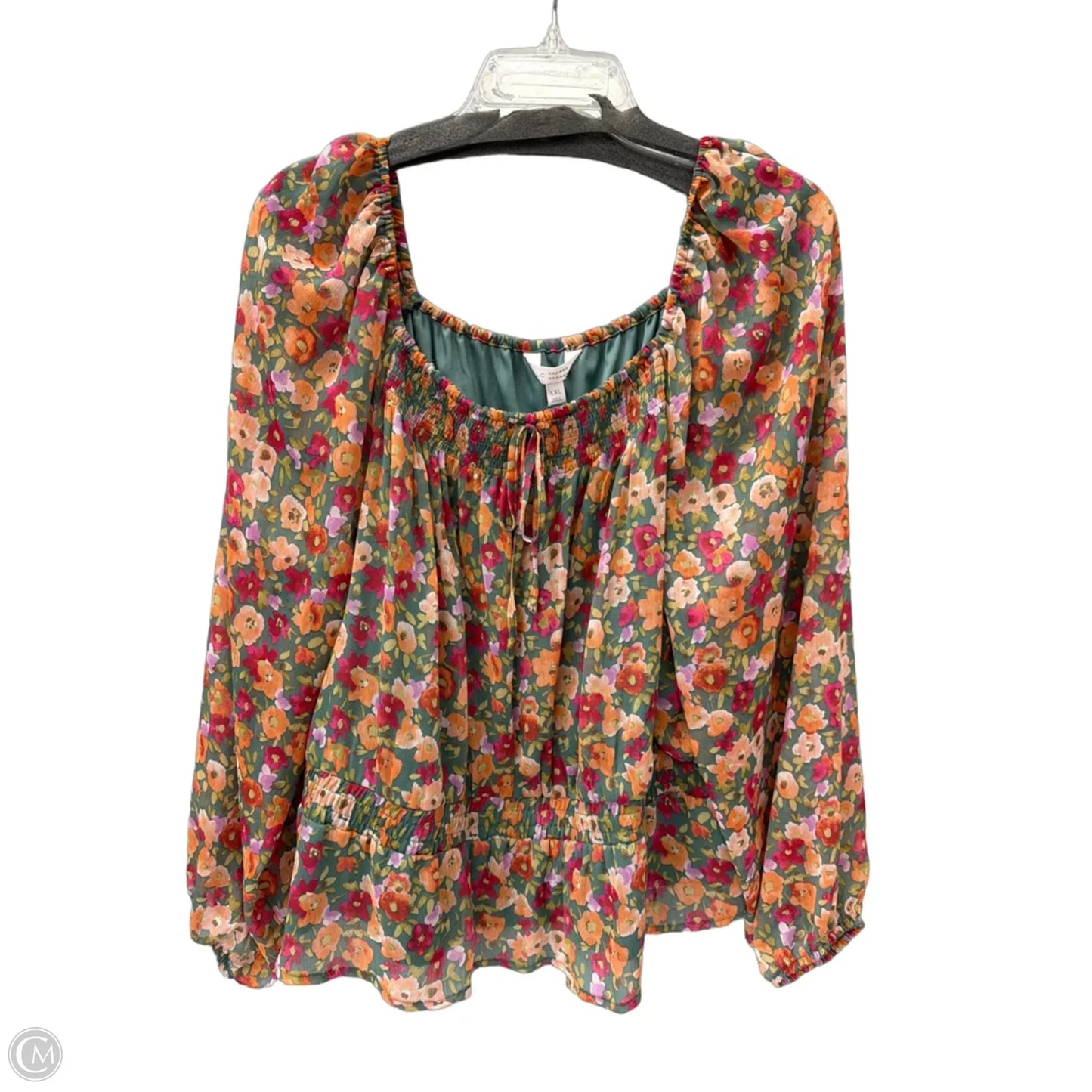 Top Long Sleeve By Lc Lauren Conrad In Floral Print, Size: 1x