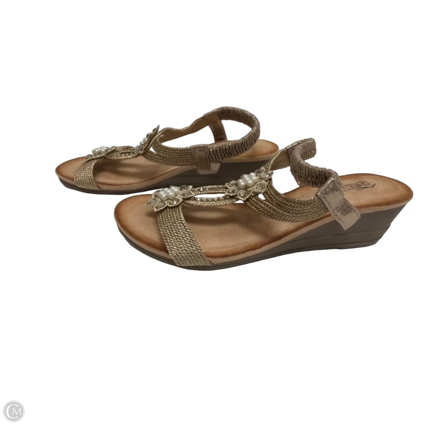 Sandals Flats By Clothes Mentor In Tan, Size: 8