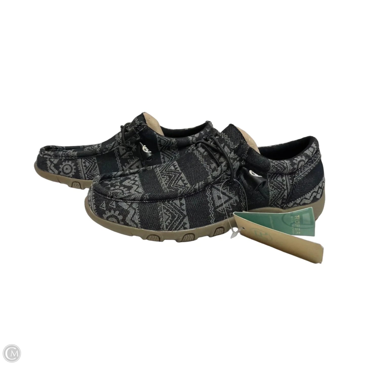 Shoes Flats By Roper In Black & Grey, Size: 6