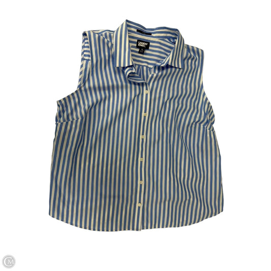 Top Sleeveless By Lands End In Striped Pattern, Size: 1x