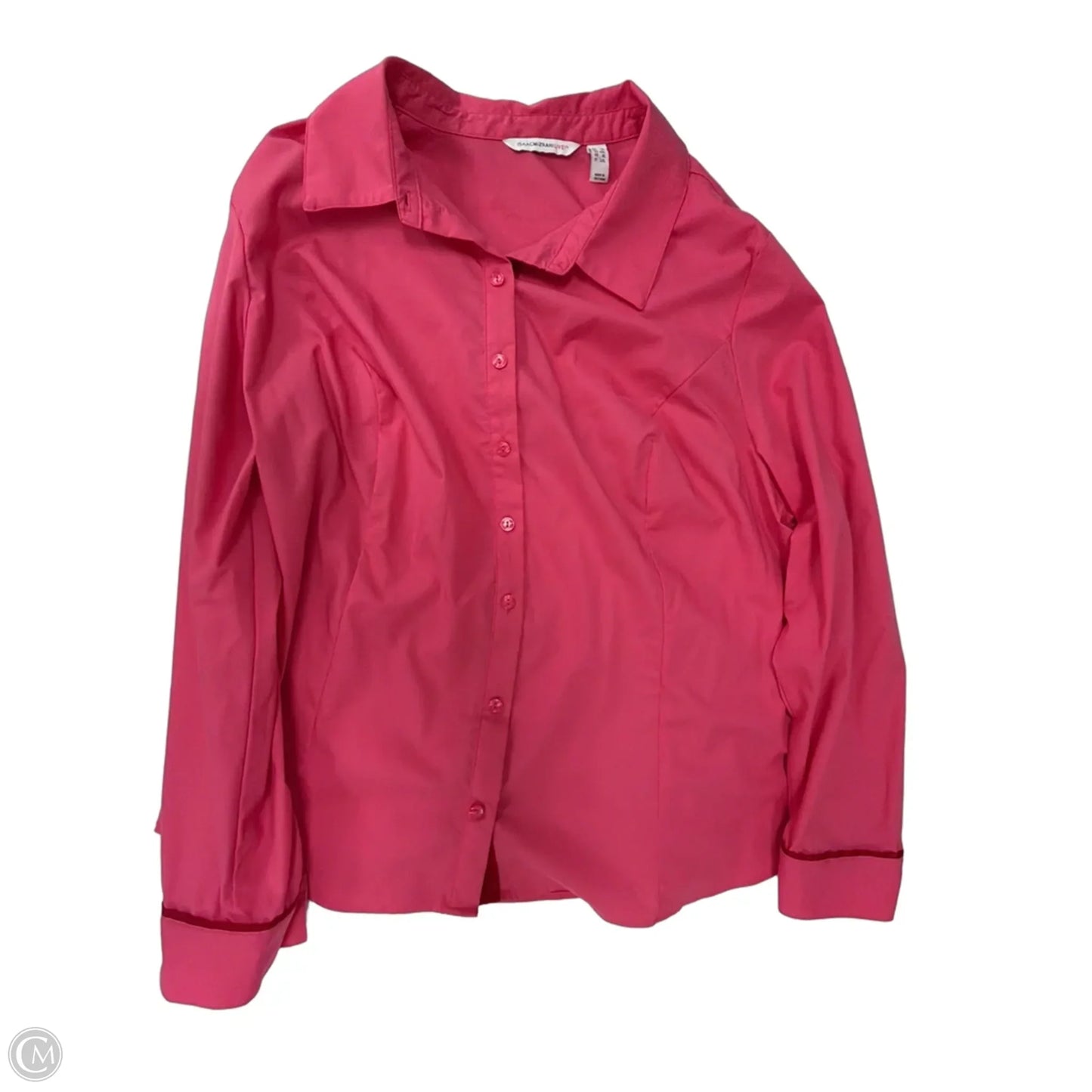 Top Long Sleeve By Isaac Mizrahi Live Qvc In Pink, Size: 1x