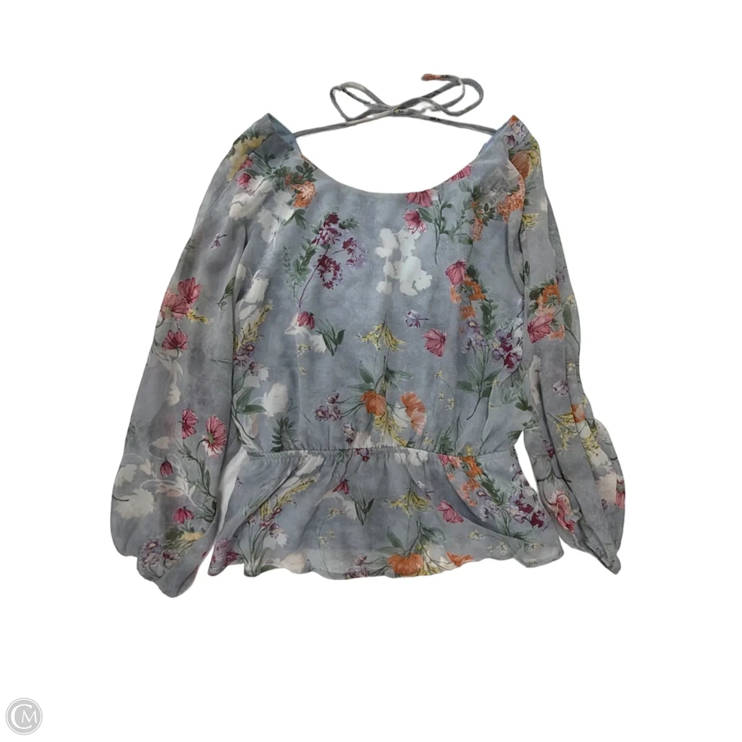 Top Long Sleeve By Kaileigh In Floral Print, Size: Mp