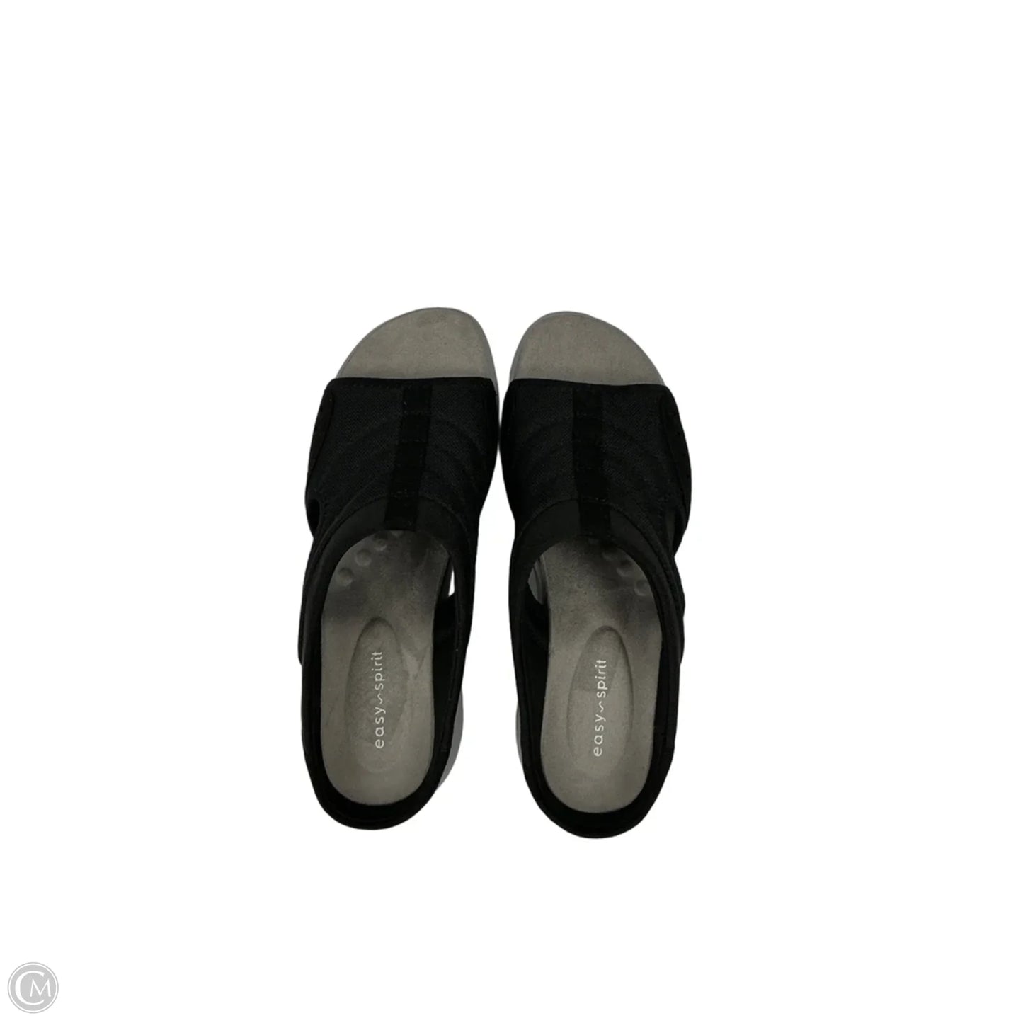Sandals Flats By Easy Spirit In Black & Grey, Size: 7.5