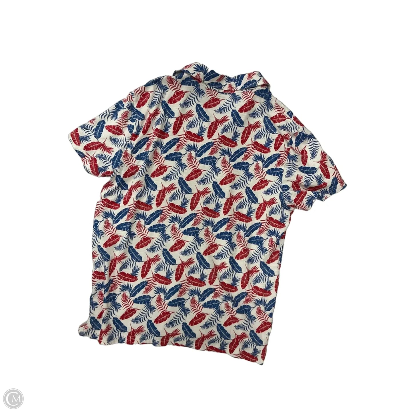 Top Short Sleeve By Sonoma In Blue & Red & White, Size: L