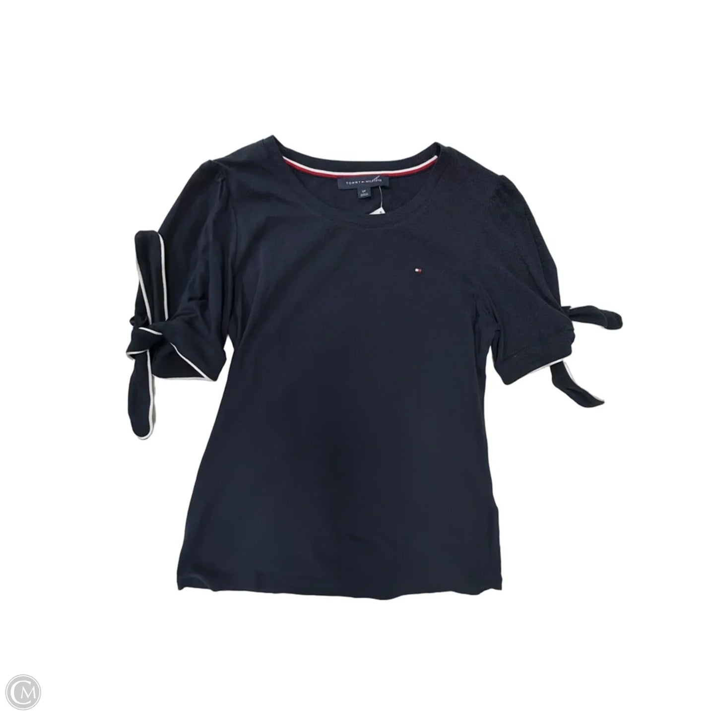 Top Short Sleeve By Tommy Hilfiger In Navy, Size: S