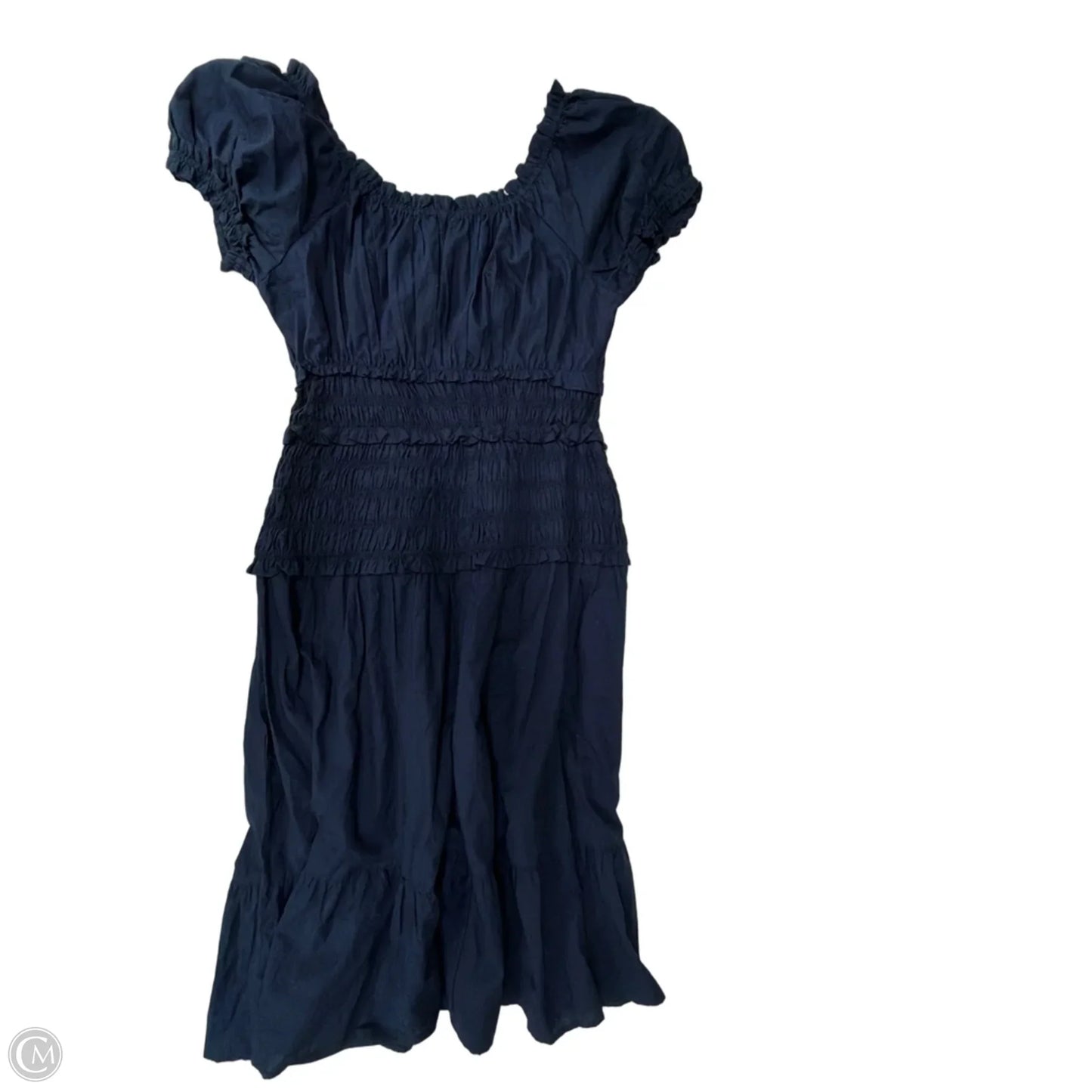 Dress Casual Midi By Time And Tru In Navy, Size: L